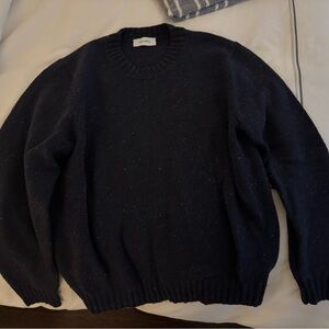 Les Deux Navy Speckled Knit Sweater Size Large